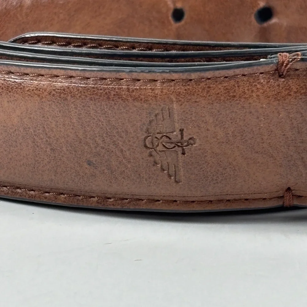 Dockers Belt Mens‎ 2X 46-48 Brown Synthetic Leather Silver Buckle 17DK120Z02